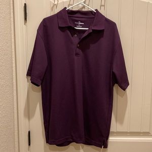 Grand Slam Men’s Sz L Golf Polo Shirt Short Sleeves Button Closure Collar Purple